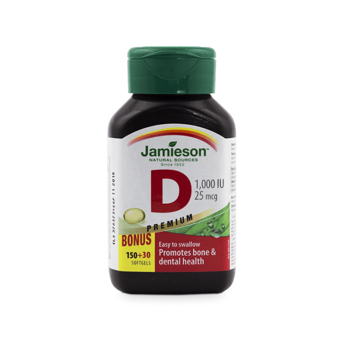 Jamieson Vitamín D3 1000IU